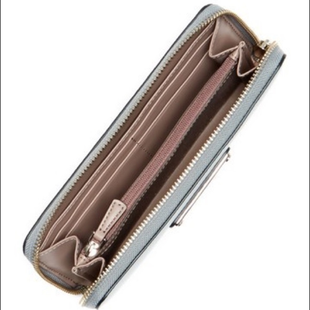 New Marc Jacobs Continental Leather Wallet, Ice - Picture 7 of 8